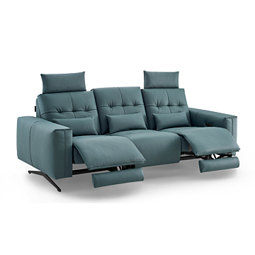 Amalfi Sofa with Two Recliners | Creative Furniture-Green