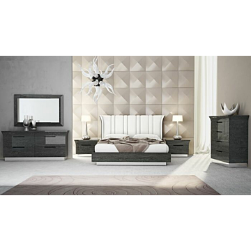 Ariana 5 Pcs Bedroom Set, King Size, Gray | Creative Furniture