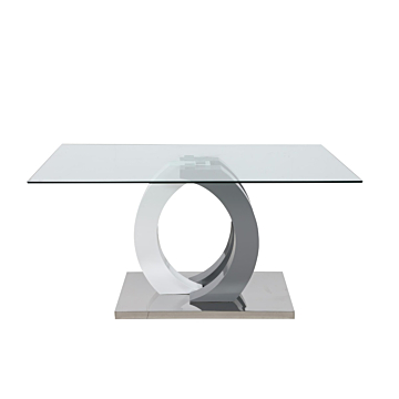 Chintaly BECKY Contemporary Glass Top Dining Table