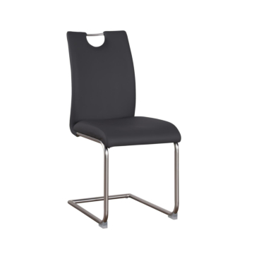 Chintaly Carina Handle Back Cantilever Side Chair, Black