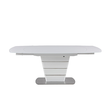 Chintaly CHARLOTTE-DT Contemporary White Motion-Extendable Dining Table