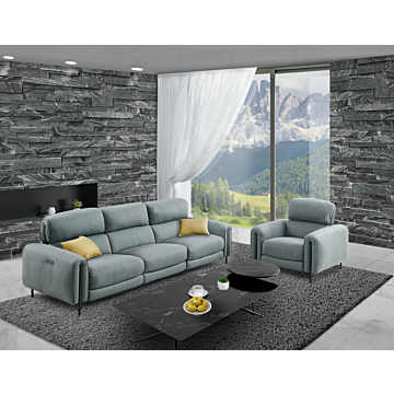 Charm Fabric Living Room Set, Sofa and Armchair | Creative Furniture-CR-Grey Lagoon Fabric
