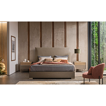 City Life Bed with Fabric Upholstered Headboard | ALF (+) DA FRE