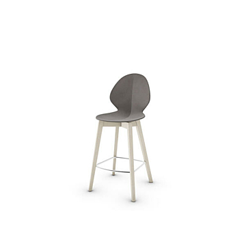 Calligaris Basil CS1495 Stool with Wooden Base | Made to Order