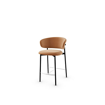 Calligaris Oleandro CS-2032 Padded Stool With Metal Frame | Made to Order