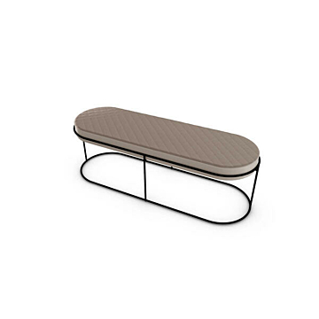 Calligaris Atollo CS-5105 modern bench with quilted upholstered seat | Made to Order