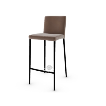Calligaris Aida Stool With Padded Seat And Metal Frame