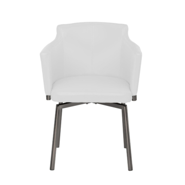 Chintaly Dusty Modern Armchair with Graphite Base