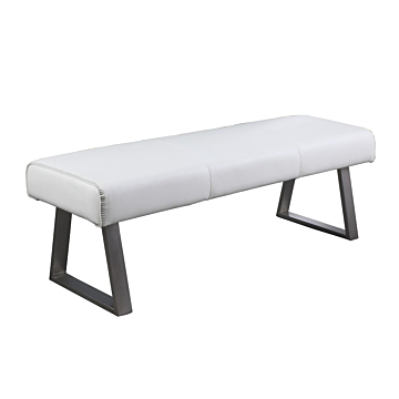 Chintaly Contemporary Upholstered Bench with Highlight Stitching