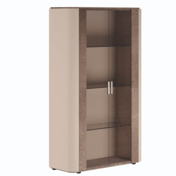 Hebe Modern 2-Door Curio by ALF Uno - Italian Display Cabinet with Glass Doors