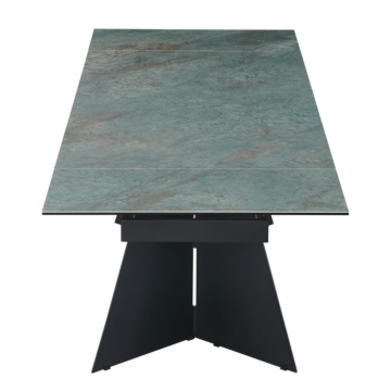 Chintaly Helen Extendable Dining Table with Ceramic Top & Steel Base