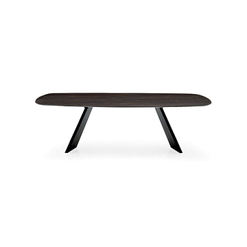 Calligaris Icaro 4115-FS250 modern dining table with elliptical top