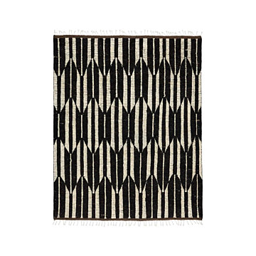 Jaipur Living Quest Hand-Knotted Geometric Dark Brown Ivory Area Rug
