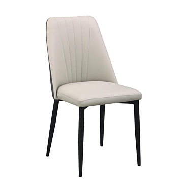 Chintaly Judith Modern Side Chair with 2-Tone Upholstery