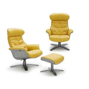 Karma Lounge Chair in Mustard by J & M Furniture, $1,965.00, J & M Furniture, Mustard