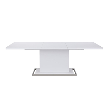 Chintaly Krista Modern Extendable Gloss White Dining Table