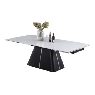 Chintaly Mabel Contemporary Extendable Dining Table with Sintered Stone Top