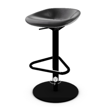 Calligaris Palm Polyurethane Foam Stool With Swivelling Base Adjustable In Height