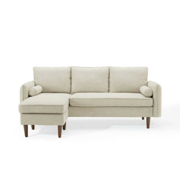 Modway Revive Upholstered Sectional Sofa-Beige-Left Facing Chaise