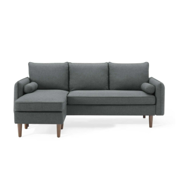 Modway Revive Upholstered Sectional Sofa-Gray-Left Facing Chaise