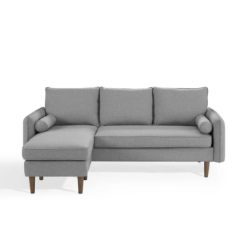 Modway Revive Upholstered Sectional Sofa-Light Gray-Left Facing Chaise