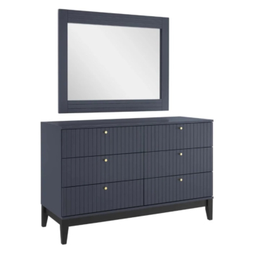 Modway Dakota Dresser and Mirror, Blue