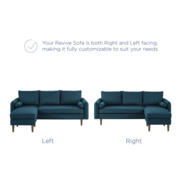 Modway Revive Upholstered Right or Left Sectional Sofa-Azure
