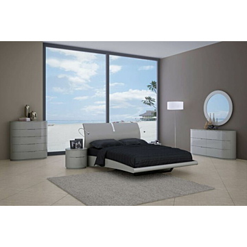 Moonlight 5 Pc Modern Bedroom Set, King, Gray | Creative Furniture