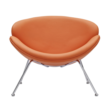 Modway Nutshell Upholstered Vinyl Lounge Chair-Orange