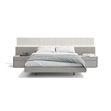 J & M Porto Modern Bed, Grey