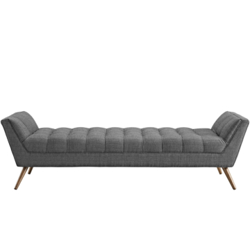 Modway Response Upholstered Fabric Bench-Gray