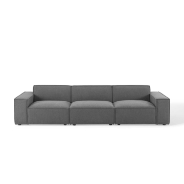 Modway Restore 3-Piece Sectional Sofa-Charcoal