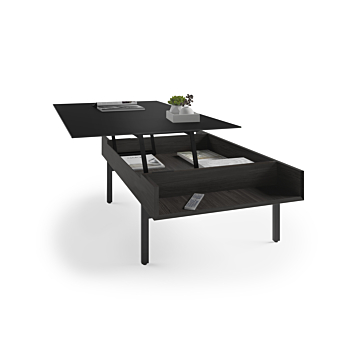 BDI Reveal 1192 Lift Top Coffee Table-Charcoal Stained Ash