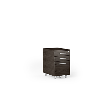 BDI Sequel 20  6107 Mobile File Cabinet-Charcoal Stained Ash Black