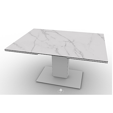 Calligaris echo Table with rectangular extendible top and central base