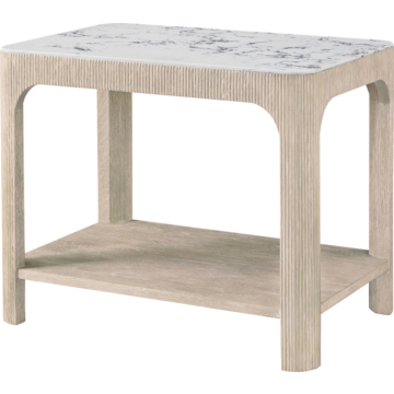 Theodore Alexander Horizon Rectangular Quartz Side Table