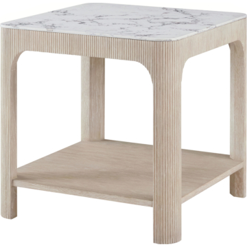 Theodore Alexander Horizon Square Quartz Side Table