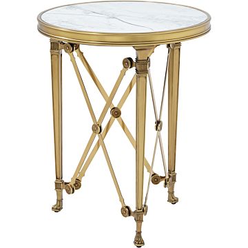 Theodore Alexander Spencer London Small Round Brass Side Table