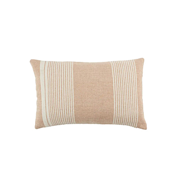 Jaipur Living Carinda Indoor/ Outdoor Striped Poly Fill Lumbar Pillow 13X21 inch-Tan