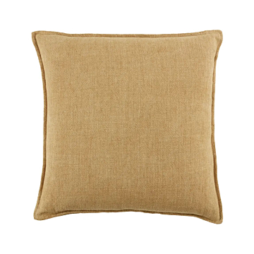 Jaipur Living Blanche Solid Polyester Pillow 20 Inch-Tan