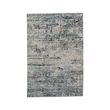 Vibe by Jaipur Living Halston Abstract Gray/ Blue Runner Rug